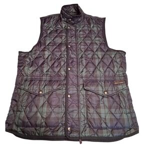 Ralph Lauren Polo Blackwatch Plaid The Iconic Quilted Vest Men's Size Large